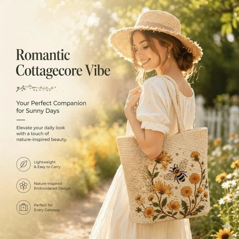 Icone™ SummerTote: Rummelig og Komfortabel Sommer Design Tote Bag