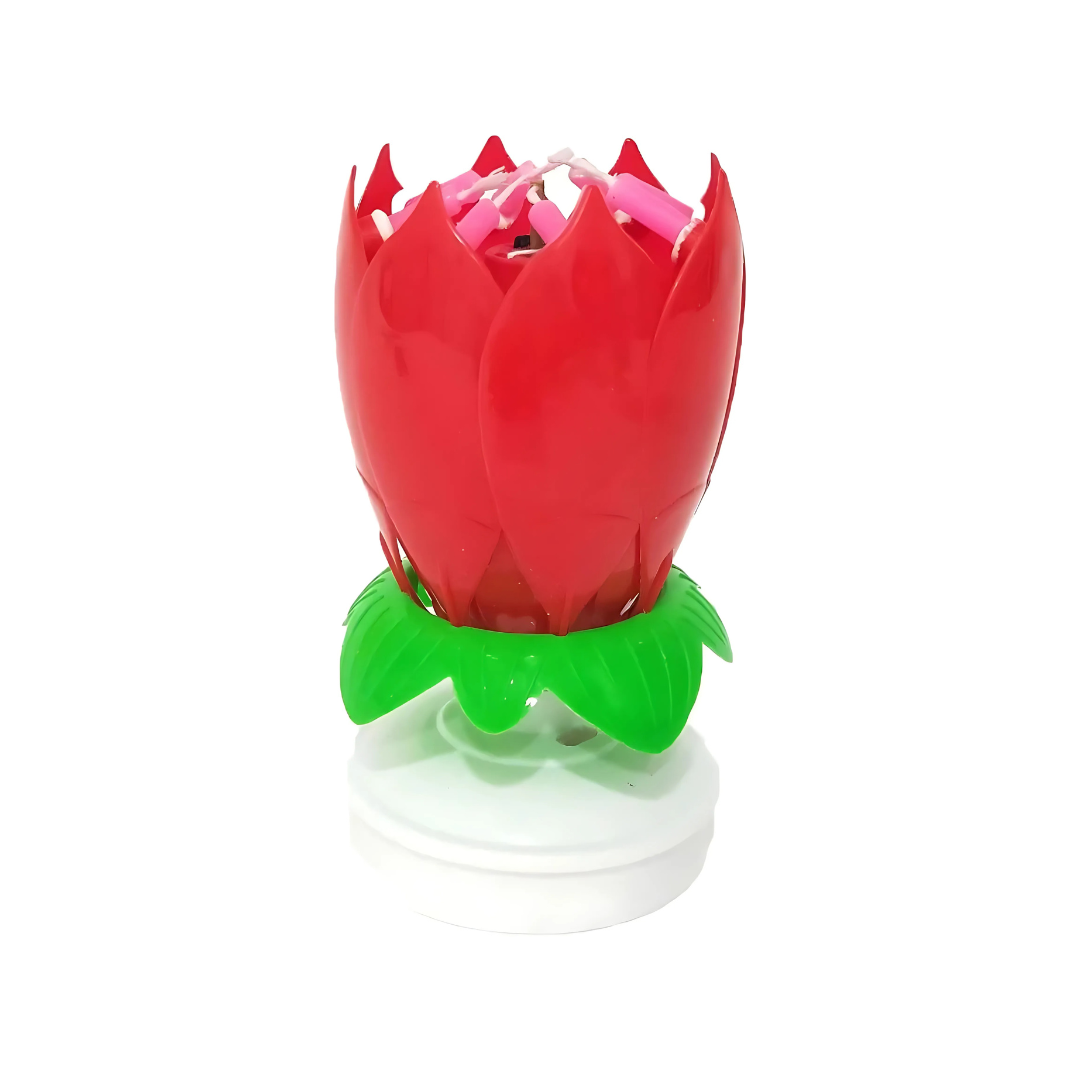 FlowerCandle 1+1 GRATIS: Magisk Blomst Fødselsdag Stearinlys