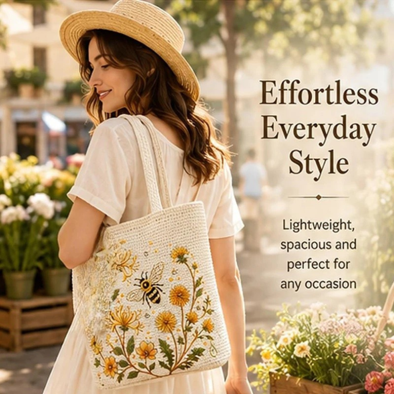 Icone™ SummerTote: Rummelig og Komfortabel Sommer Design Tote Bag