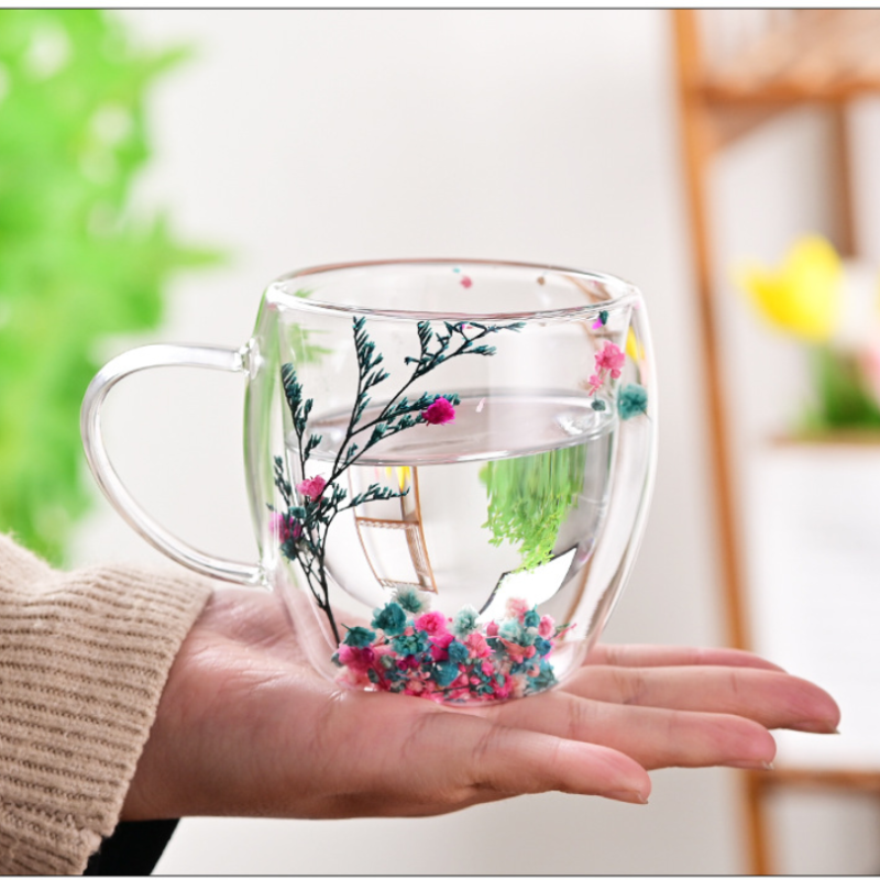 CrystalMug - Dobbelt Lagdelt Kreativ Glas Krus