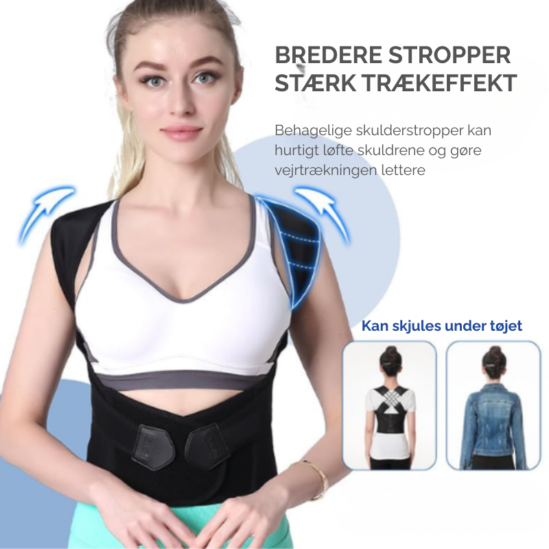 UprightPro justerbar ryg- og skuldersele
