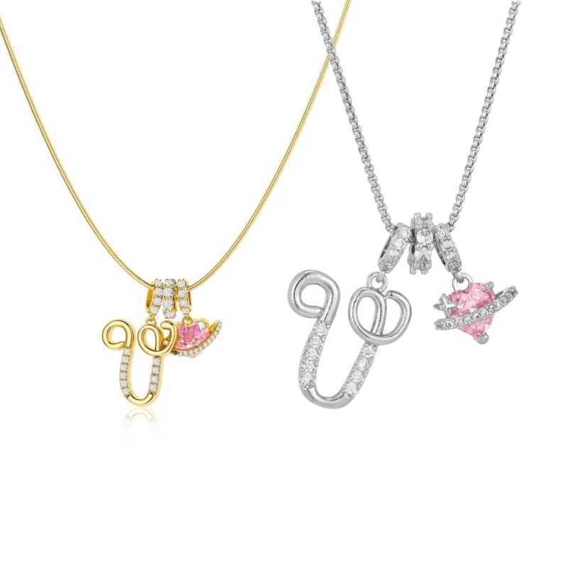 Jewelance™ PendantNecklace 1+1 GRATIS - Elegant Initial Vedhæng Mode Halskæde
