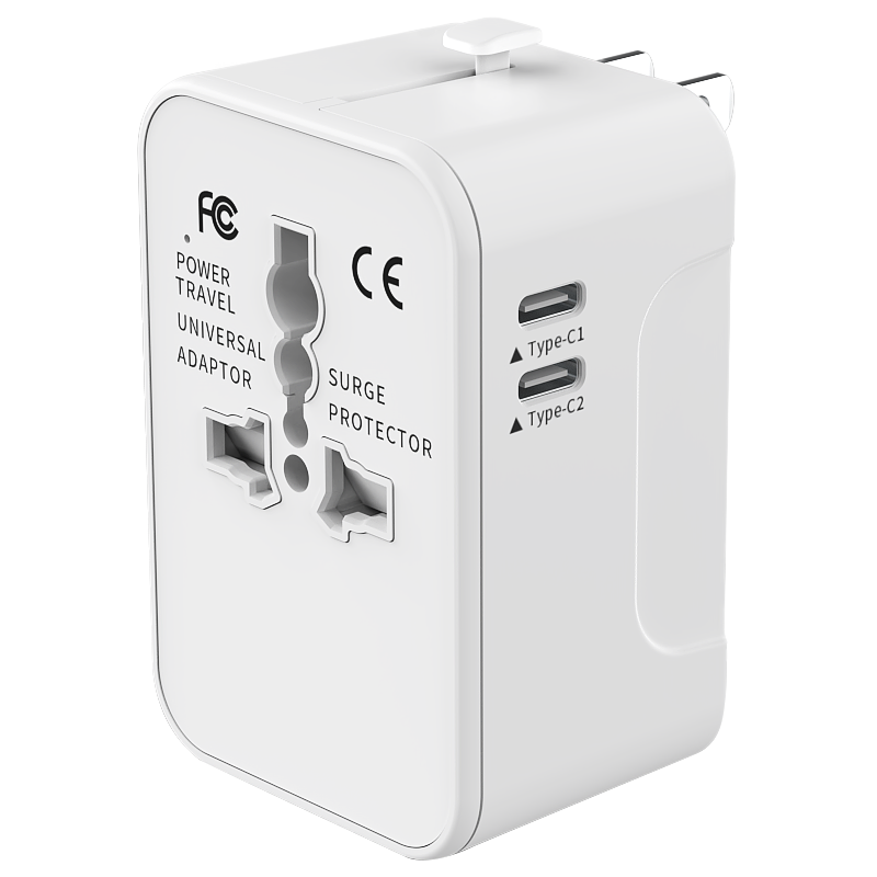 UniversalAdapter - Universal Dual Ports Rejse Kompakt Adapter