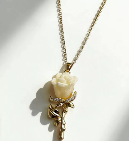 Jewelance™ RoseNecklace 1+1 GRATIS: Elegant Romantisk Rose Vedhæng Halskæde
