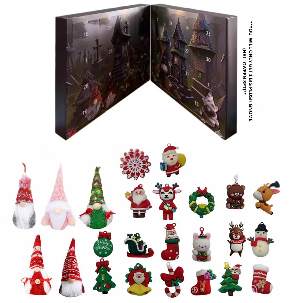 GnomeCalendar - 2024 Holloween Nedtælling Og Christmas Adventskalender