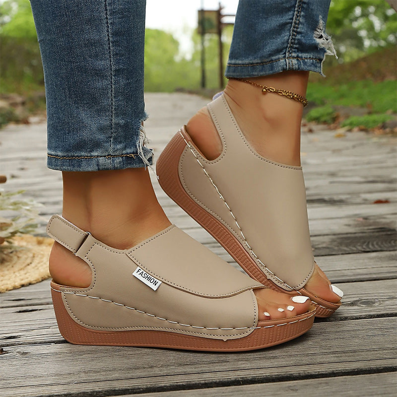 Happy™ SlopeSandals - Elegant Behagelig Stilig Slope Hæl Sandaler