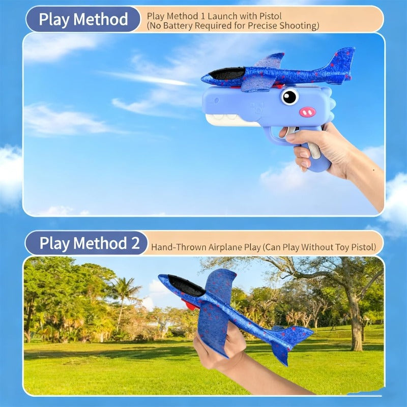 Kletshuts™ DinoBlaster: Dinosaur Flyvemaskine Launcher Børns Blaster Sjov Legetøj