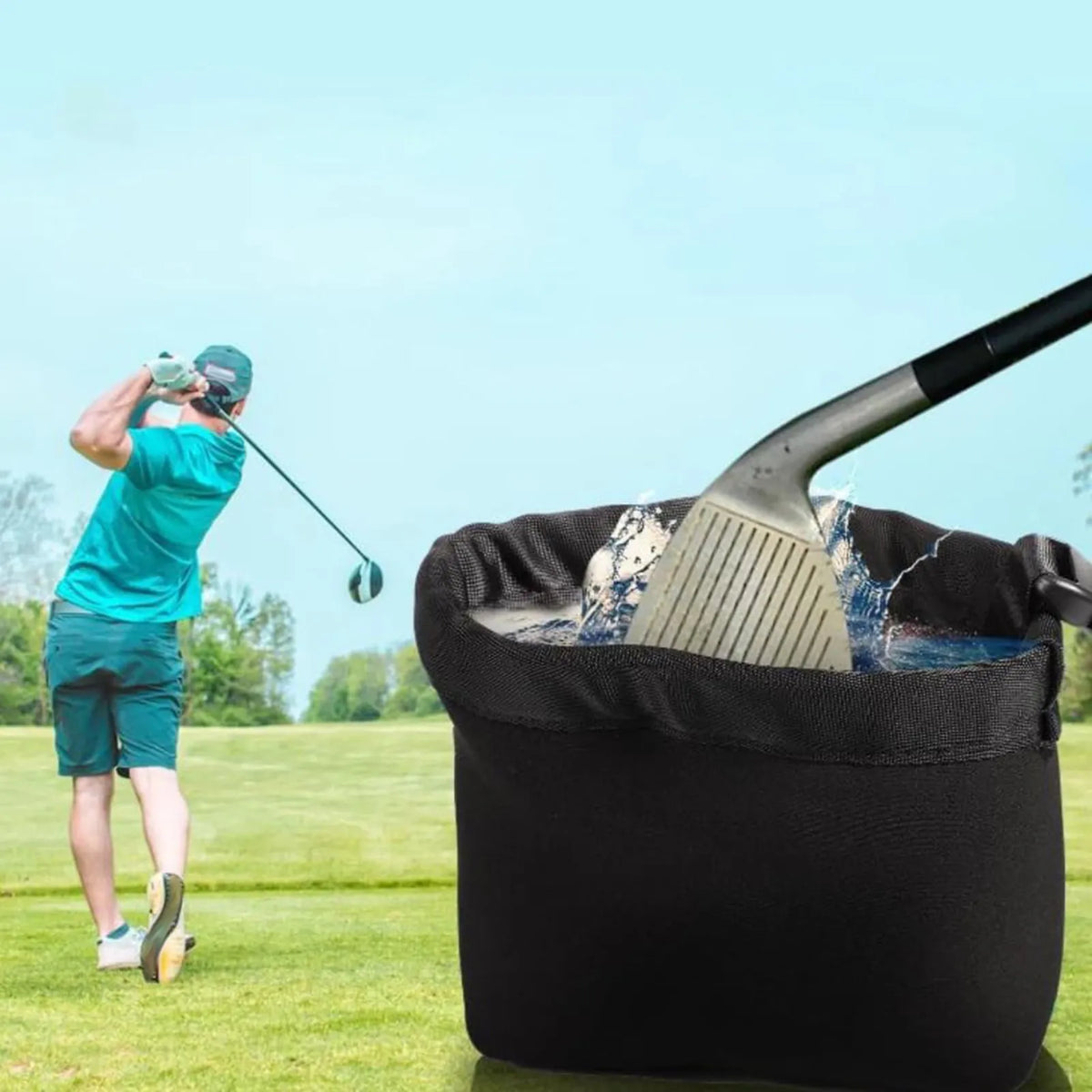 Cleaner Pro° CleanerBag: Bærbar Lækagesikker Golfkølle Rengøringspose