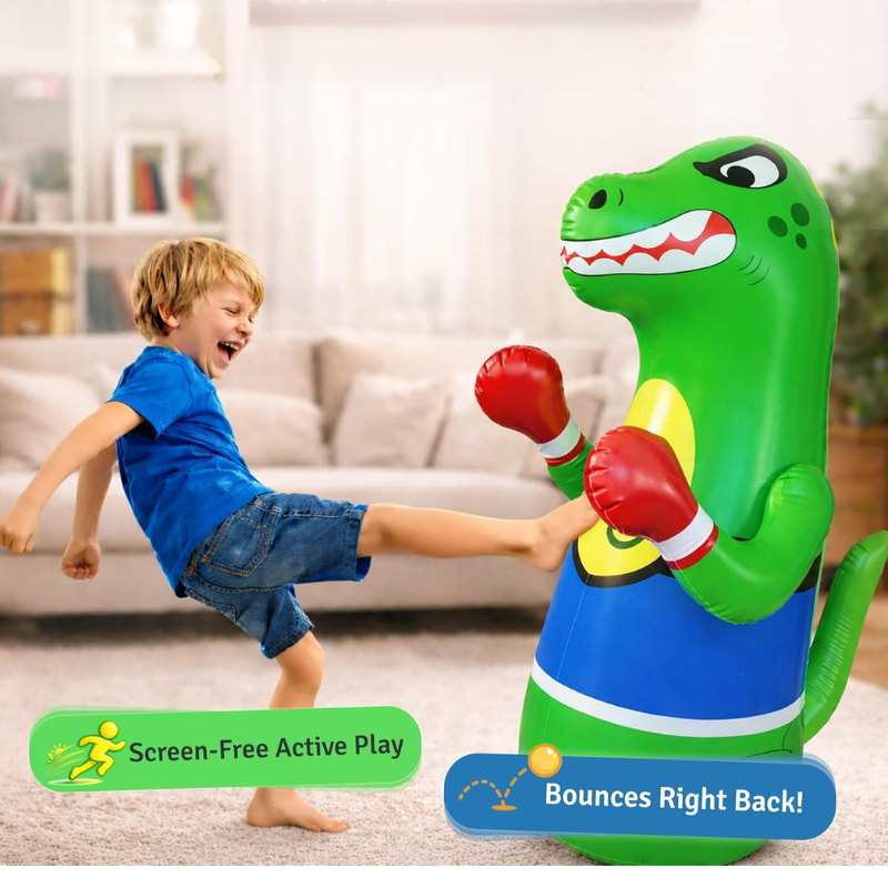 Kletshuts™ DinosaurPunch: Oppustelig Aktiv Leg Dinosaur Punching Legetøj