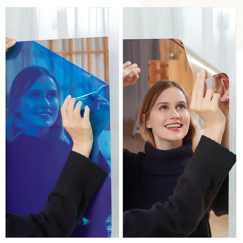 UltiFurni® AdhesiveMirror: Nem At Installere Selvklæbende Minimalistisk Vægspejl
