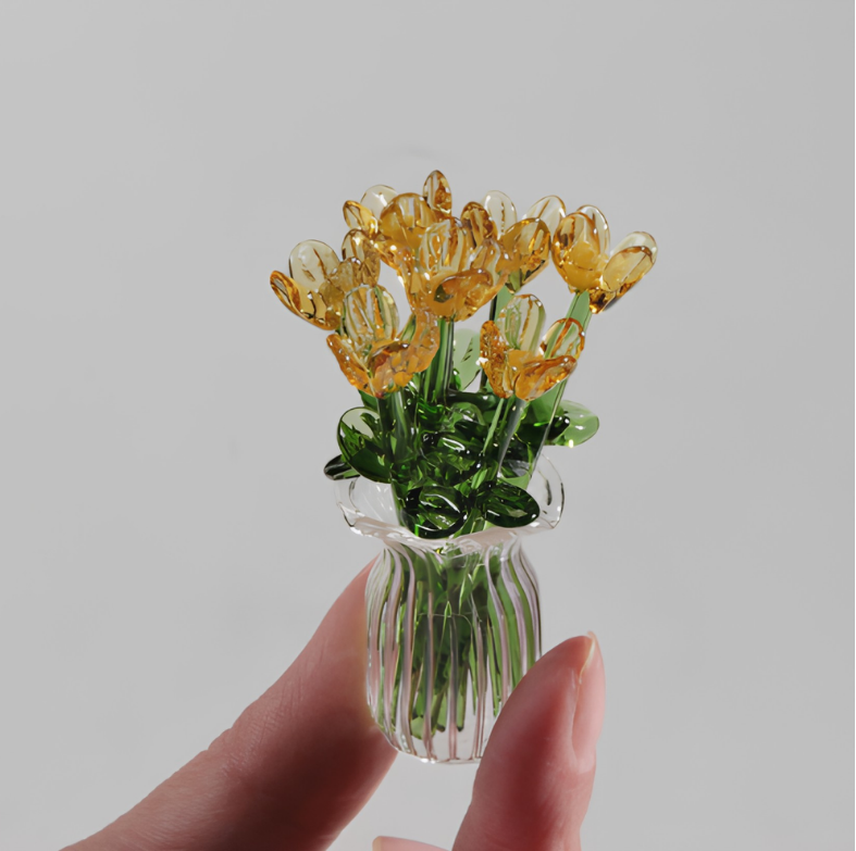 MiniFlower - Moderne Hjemmedekoration Mini Centerpiece Glas Blomster Vase