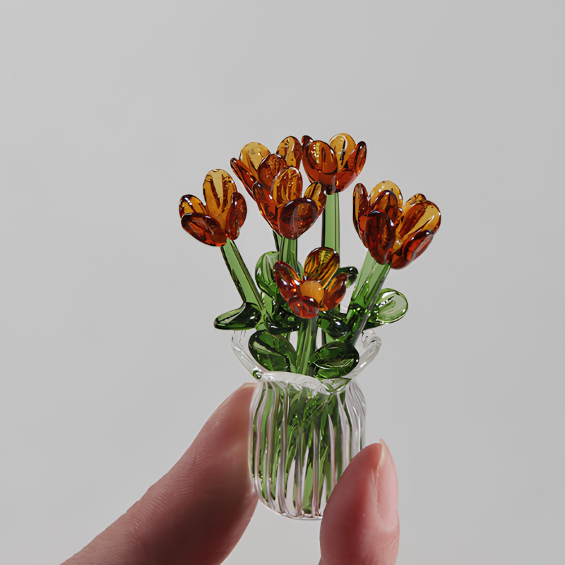 MiniFlower - Moderne Hjemmedekoration Mini Centerpiece Glas Blomster Vase