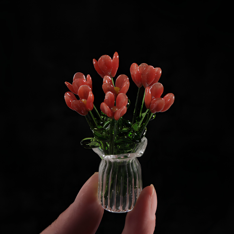 MiniFlower - Moderne Hjemmedekoration Mini Centerpiece Glas Blomster Vase