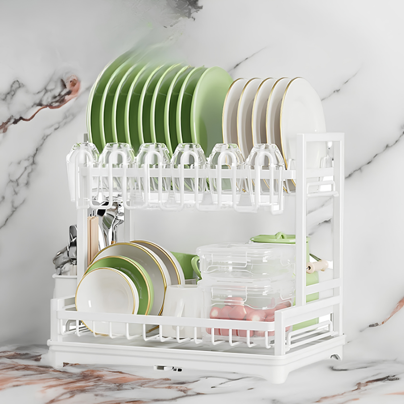 Globetrek° KitchenRack: Multi-Formål Hurtigtørrende Køkken Dræn Rack