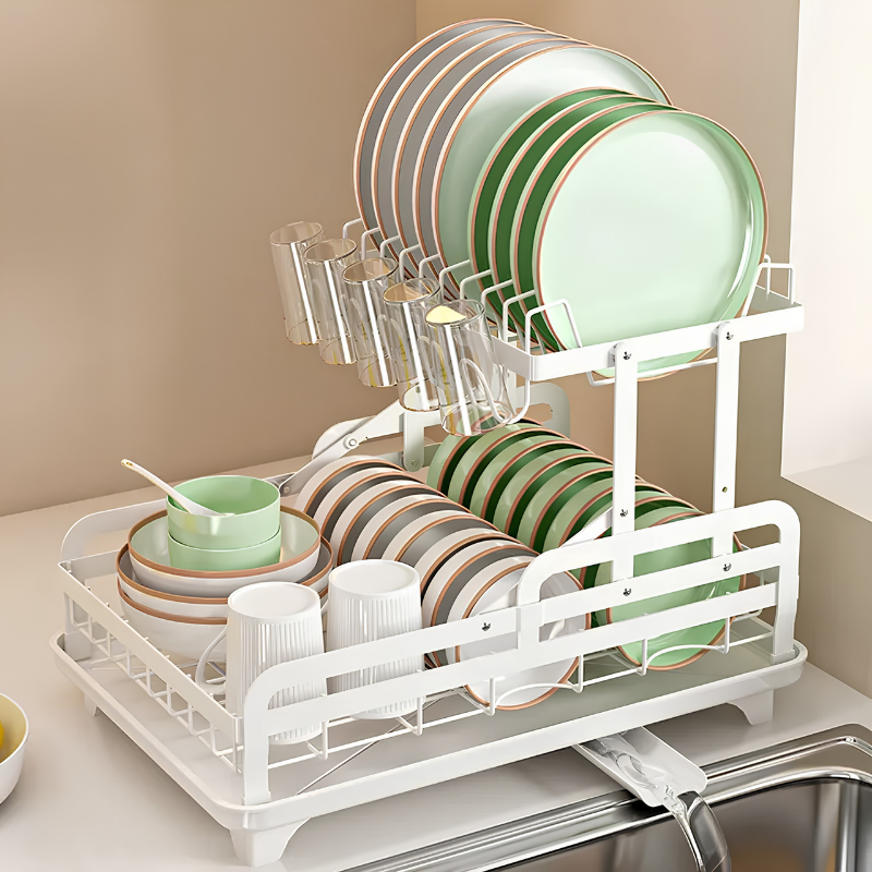 Globetrek° KitchenRack: Multi-Formål Hurtigtørrende Køkken Dræn Rack