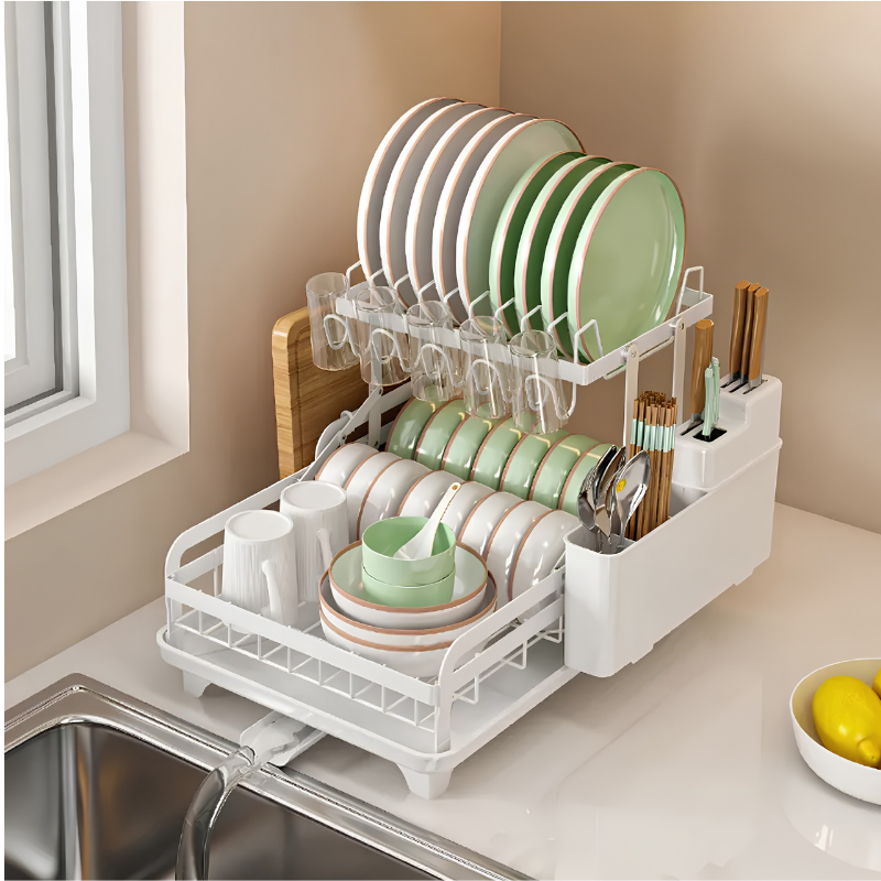 Globetrek° KitchenRack: Multi-Formål Hurtigtørrende Køkken Dræn Rack