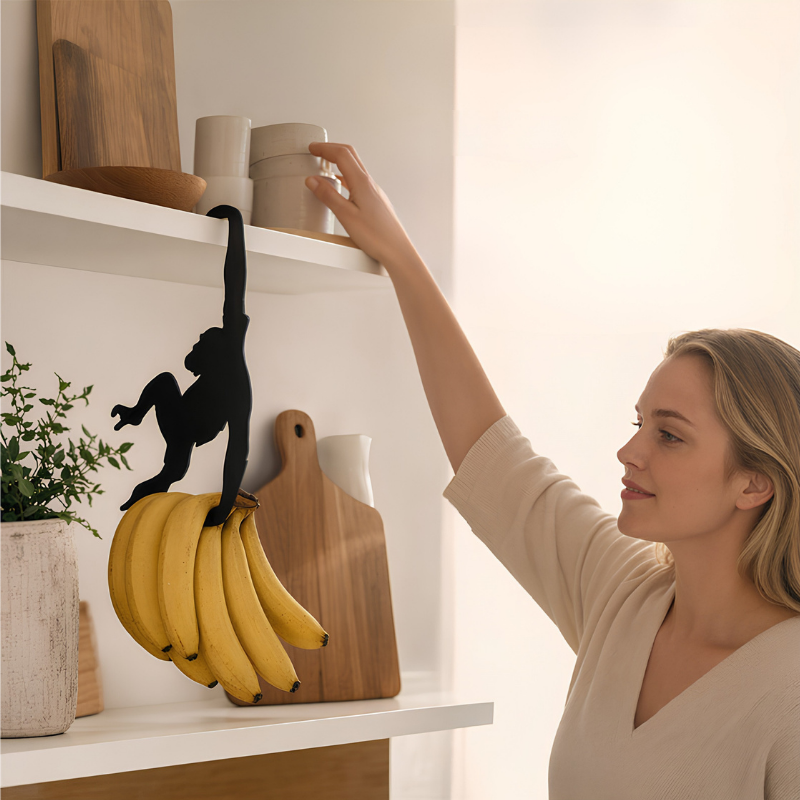GlideHold® MonkeyHook 3+3 GRATIS: Kreativ Træ Hængende Abefigur Vægkrog
