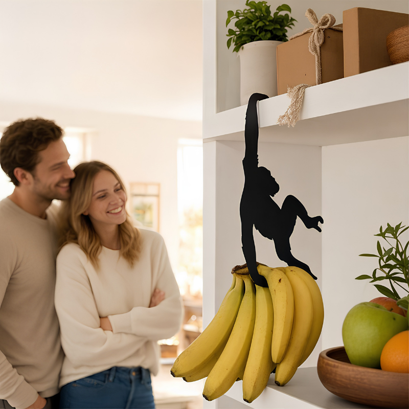 GlideHold® MonkeyHook 3+3 GRATIS: Kreativ Træ Hængende Abefigur Vægkrog
