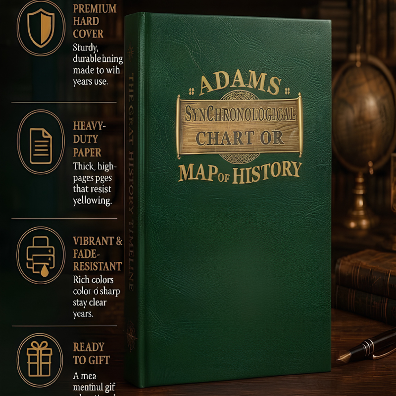 HistoryChart™ - Synchronologisk Historietidslinje Stort Udfoldeligt Kort