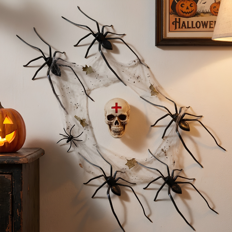 MagneticSpider 2+3 GRATIS: Magnetisk Realistisk 3D Edderkop Dekor Til Køleskab