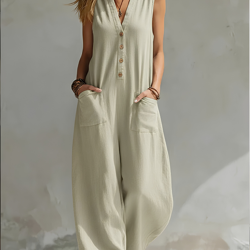 Icone™ HoodedJumpsuit: Chic Casual Og Komfortabel Pasform Uden Ærmer Hættetrøje Jumpsuit