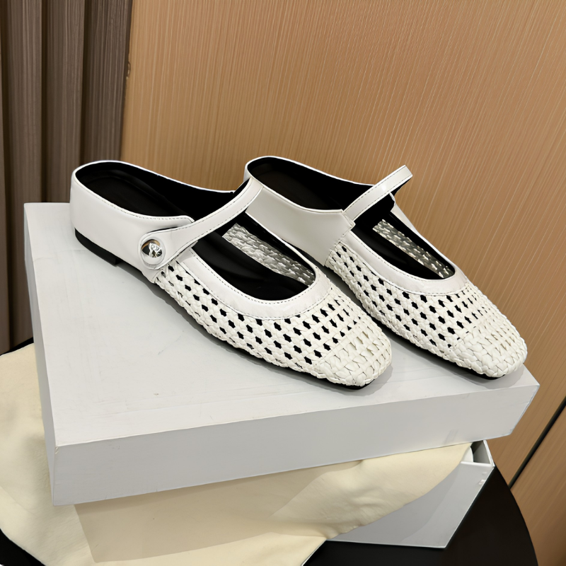 Happy™ SquareShoes: Nem Slip-On Firkanthoved Design Åndbare Sko Til Kvinder