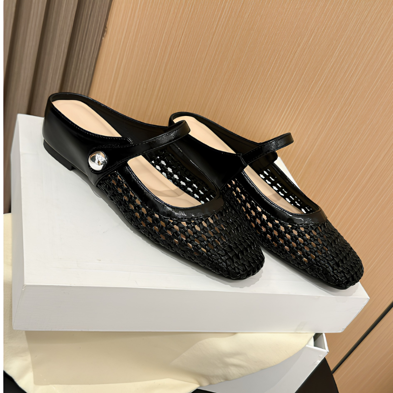 Happy™ SquareShoes: Nem Slip-On Firkanthoved Design Åndbare Sko Til Kvinder