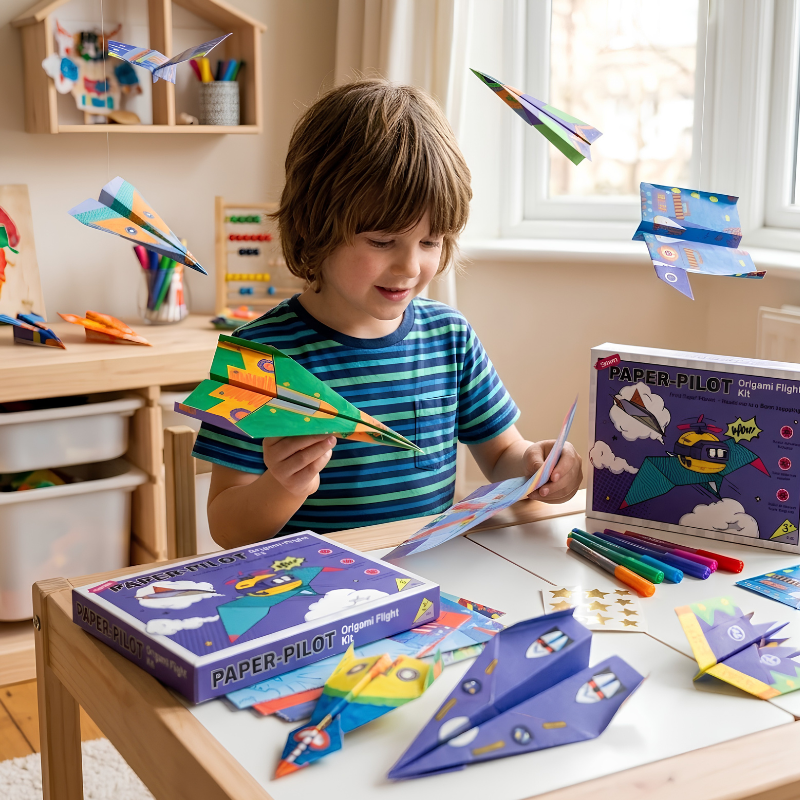 Kletshuts™ PaperPlane: DIY Kreativ Og Interaktiv Papirfly Toy Kit