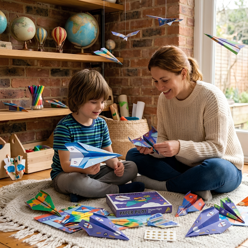 Kletshuts™ PaperPlane: DIY Kreativ Og Interaktiv Papirfly Toy Kit