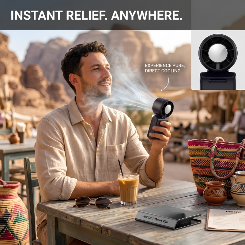 PocketFan - Højhastigheds Genopladelig Foldbar Lommeventilator