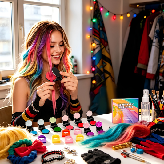 Rose® ColorPop - Midlertidigt Hårfarve Pop Kridt Sæt Til Børn Og Voksne
