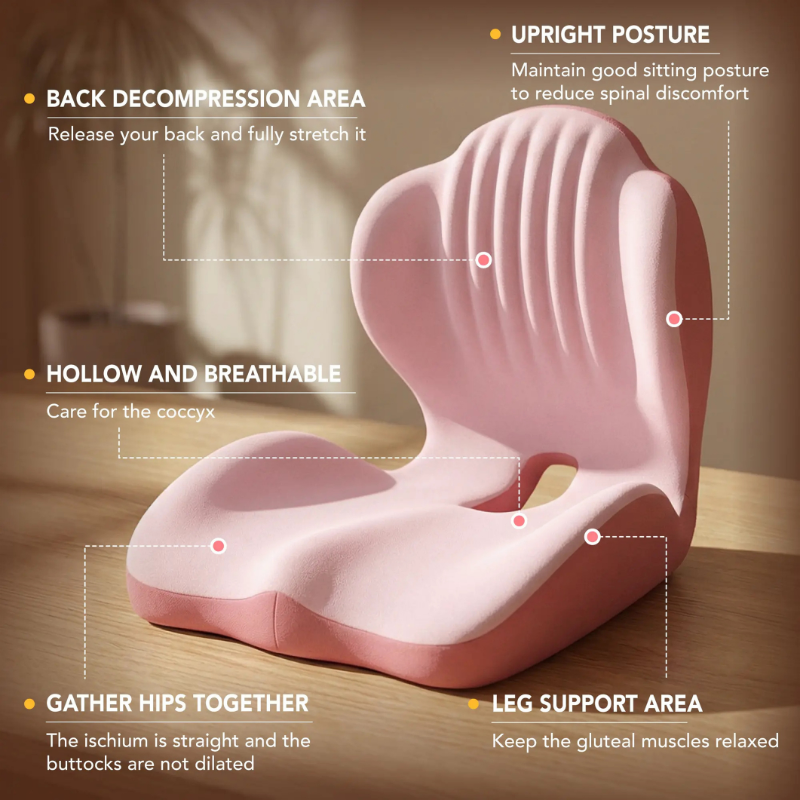UltiFurni® ErgonomicCushion - Komfortabel Sæde Ergonomisk Pude