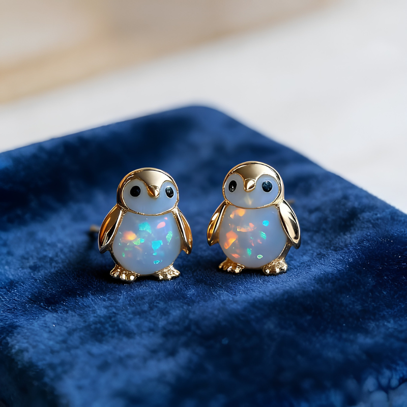 Jewelance™  PenguinEarrings 1+1 GRATIS: Søde Elegante Pingvin Stud Mode Øreringe