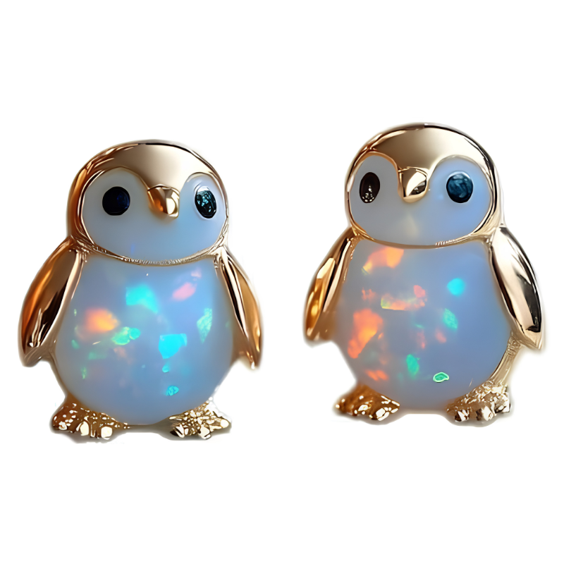 Jewelance™  PenguinEarrings 1+1 GRATIS: Søde Elegante Pingvin Stud Mode Øreringe