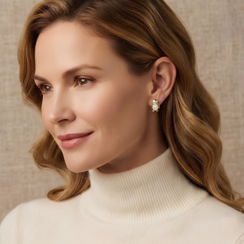 Jewelance™  PenguinEarrings 1+1 GRATIS: Søde Elegante Pingvin Stud Mode Øreringe