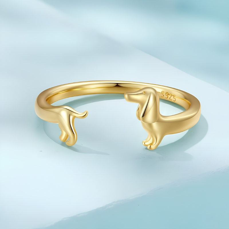 Jewelance™  DachRing: Elegant Sødt Delikat Justerbart Dachsundsring