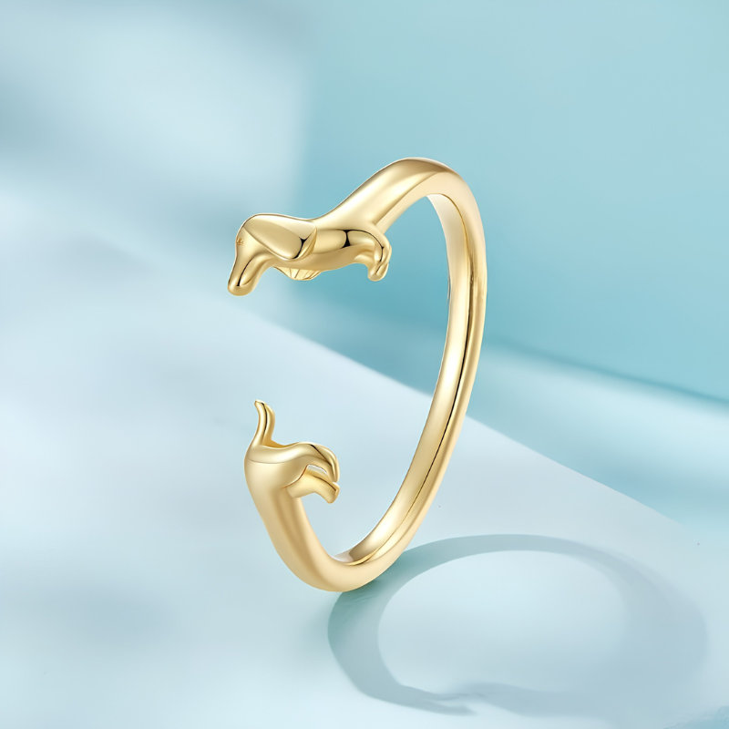 Jewelance™  DachRing: Elegant Sødt Delikat Justerbart Dachsundsring
