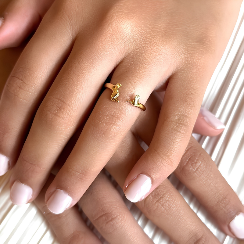 Jewelance™  DachRing: Elegant Sødt Delikat Justerbart Dachsundsring