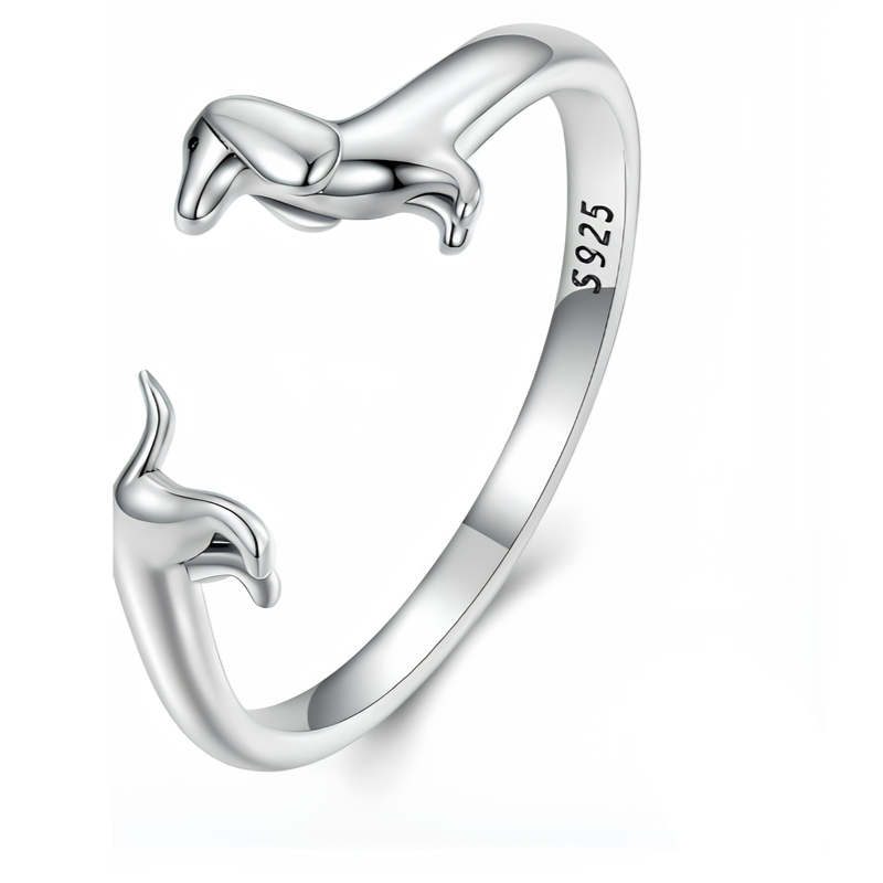 Jewelance™  DachRing: Elegant Sødt Delikat Justerbart Dachsundsring
