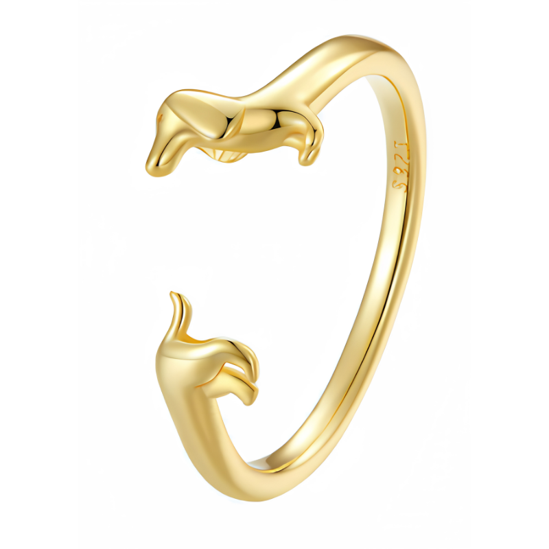 Jewelance™  DachRing: Elegant Sødt Delikat Justerbart Dachsundsring