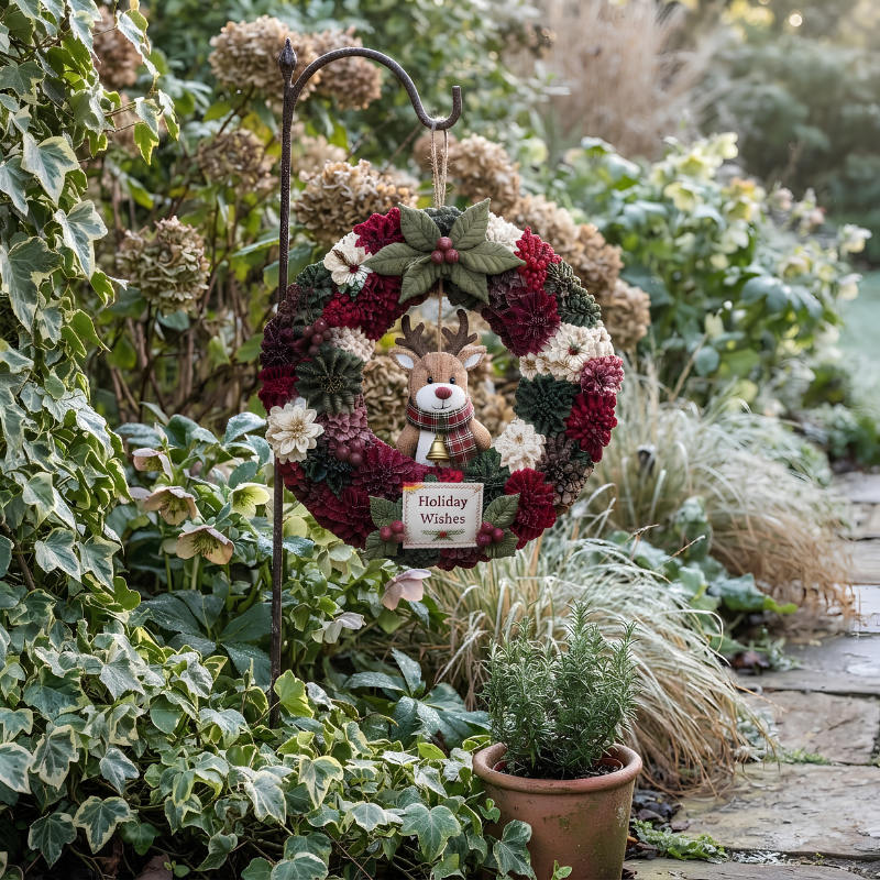 DIYWreath - Lav Det Selv Poke Craft Art Krans Jul Holiday Dekor