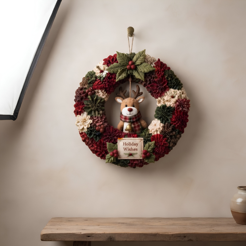 DIYWreath - Lav Det Selv Poke Craft Art Krans Jul Holiday Dekor