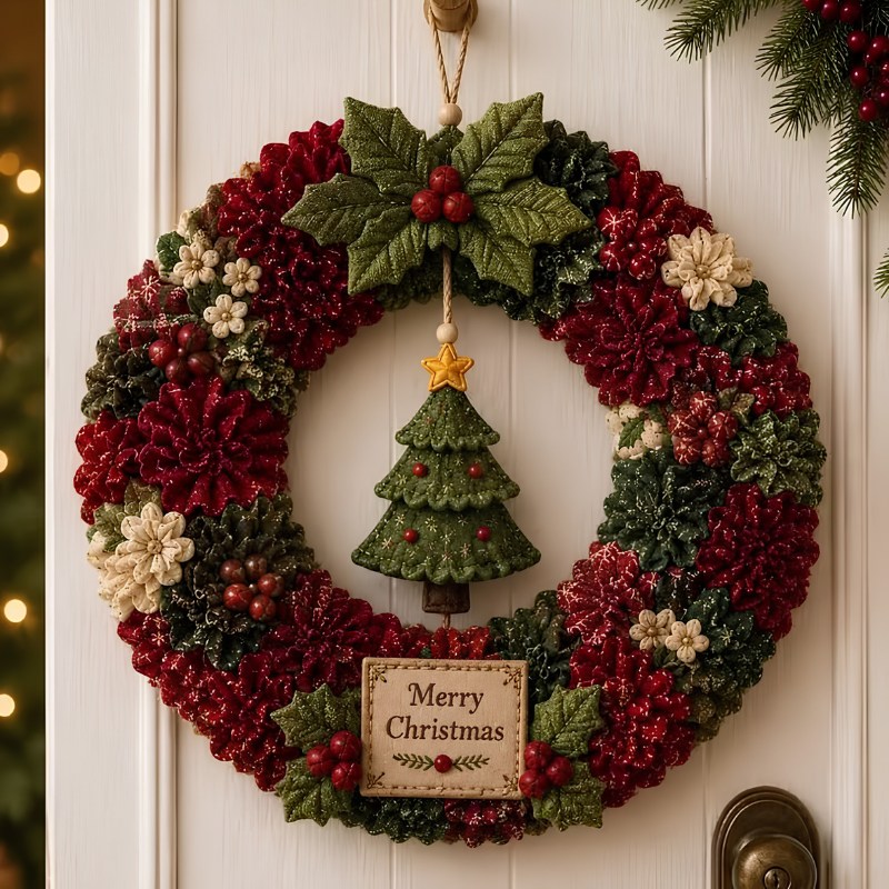 DIYWreath - Lav Det Selv Poke Craft Art Krans Jul Holiday Dekor