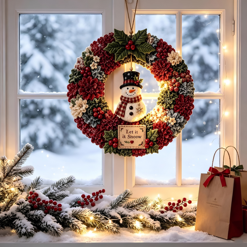 DIYWreath - Lav Det Selv Poke Craft Art Krans Jul Holiday Dekor