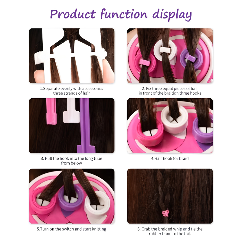 Rose® HairBraider: Hurtigt, Nem Og Salon-Perfekt Frisørredskab Til Fletning