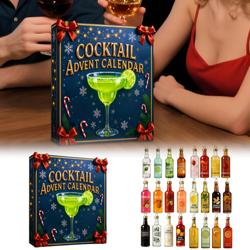 CocktailCountdown - 3D Mini Cocktail Flasker Julekalender Countdown