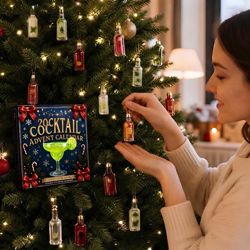 CocktailCountdown - 3D Mini Cocktail Flasker Julekalender Countdown