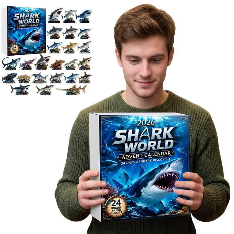 Kletshuts™ SharkAdvent:  2D Haj Verden Julekalender