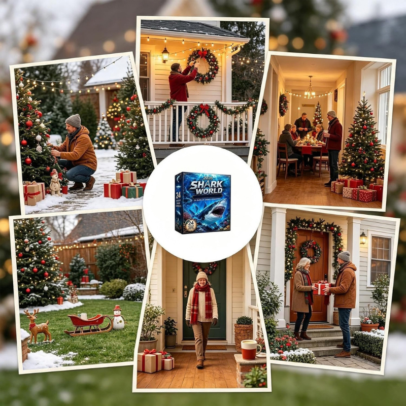Kletshuts™ SharkAdvent:  2D Haj Verden Julekalender