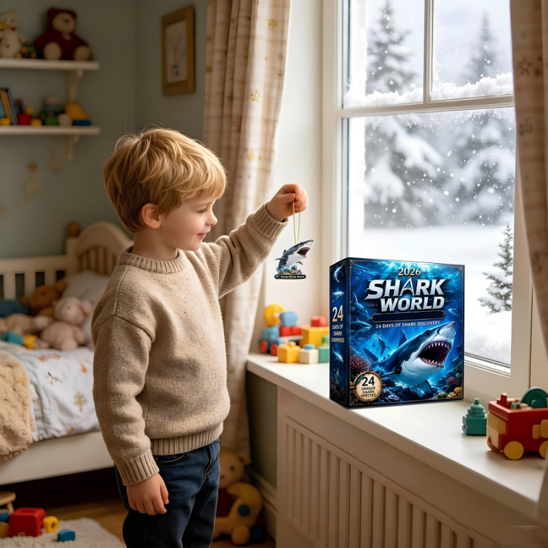 Kletshuts™ SharkAdvent:  2D Haj Verden Julekalender